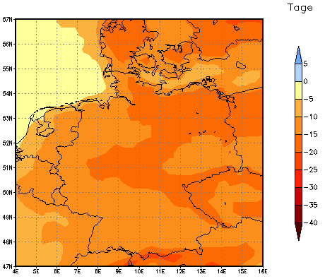 Gebietsmittel dieses Klimalaufs: -14 Tage