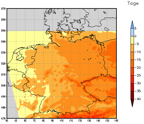 Gebietsmittel dieses Klimalaufs: -7 Tage