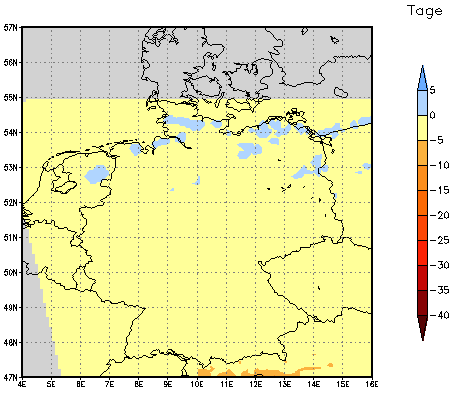 Gebietsmittel dieses Klimalaufs: 0 Tage