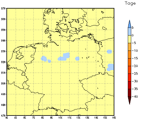 Gebietsmittel dieses Klimalaufs: 0 Tage