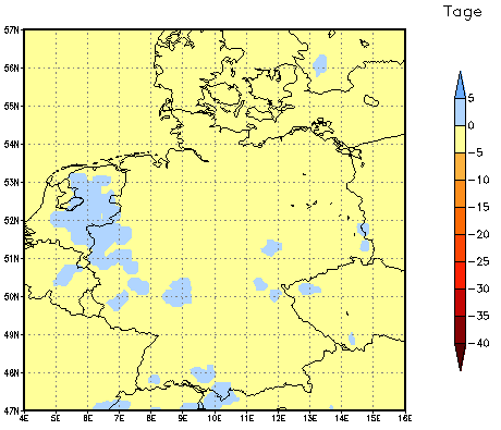 Gebietsmittel dieses Klimalaufs: 0 Tage