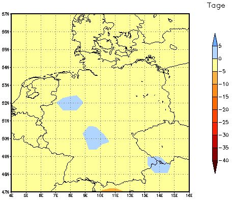 Gebietsmittel dieses Klimalaufs: 0 Tage