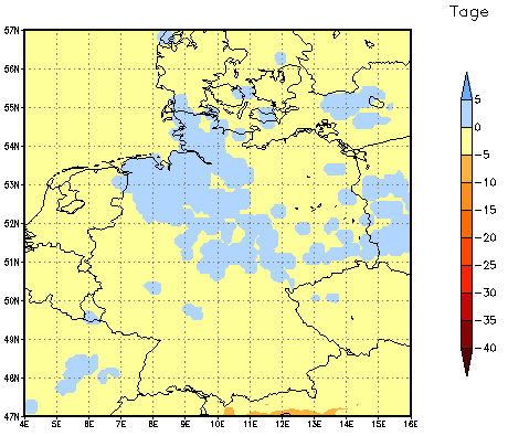 Gebietsmittel dieses Klimalaufs: 0 Tage