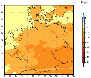 Gebietsmittel dieses Klimalaufs: -7 Tage