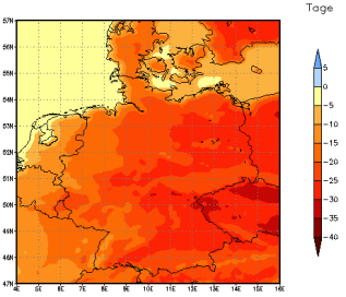 Gebietsmittel dieses Klimalaufs: -26 Tage