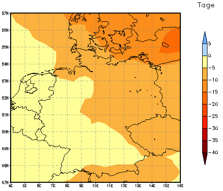 Gebietsmittel dieses Klimalaufs: -7 Tage