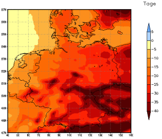 Gebietsmittel dieses Klimalaufs: -28 Tage