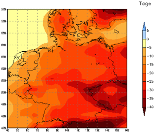 Gebietsmittel dieses Klimalaufs: -24 Tage