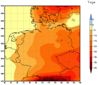 Gebietsmittel dieses Klimalaufs: -14 Tage