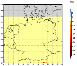 Gebietsmittel dieses Klimalaufs: 0 Tage