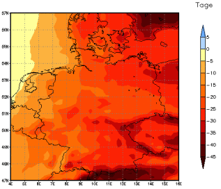 Gebietsmittel dieses Klimalaufs: -28 Tage