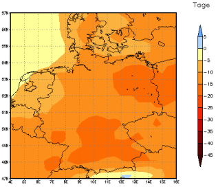 Gebietsmittel dieses Klimalaufs: -14 Tage