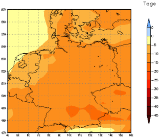 Gebietsmittel dieses Klimalaufs: -14 Tage