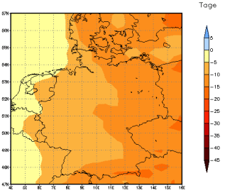 Gebietsmittel dieses Klimalaufs: -10 Tage