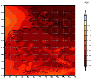 Gebietsmittel dieses Klimalaufs: -34 Tage