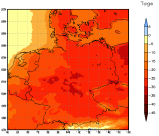 Gebietsmittel dieses Klimalaufs: -26 Tage