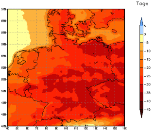 Gebietsmittel dieses Klimalaufs: -28 Tage