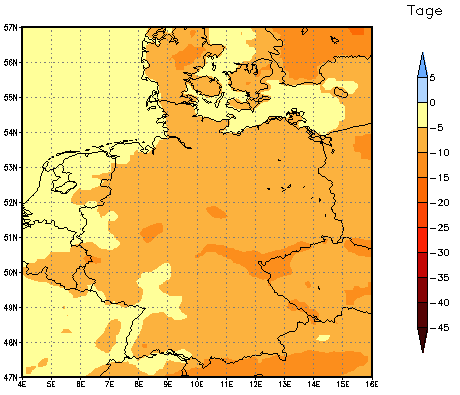 Gebietsmittel dieses Klimalaufs: -7 Tage