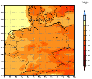 Gebietsmittel dieses Klimalaufs: -14 Tage