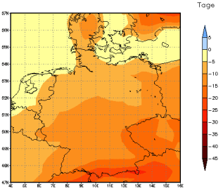 Gebietsmittel dieses Klimalaufs: -7 Tage