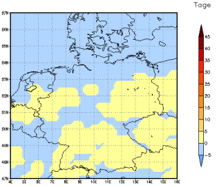 Gebietsmittel dieses Klimalaufs: 0 Tage