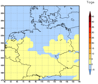 Gebietsmittel dieses Klimalaufs: 0 Tage