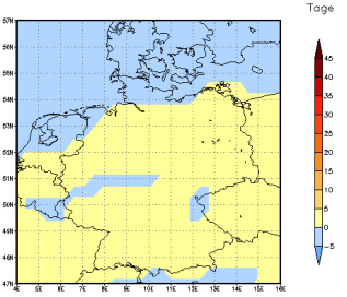 Gebietsmittel dieses Klimalaufs: 0 Tage