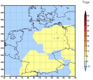 Gebietsmittel dieses Klimalaufs: 0 Tage