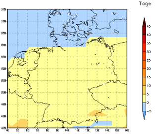 Gebietsmittel dieses Klimalaufs: 0 Tage