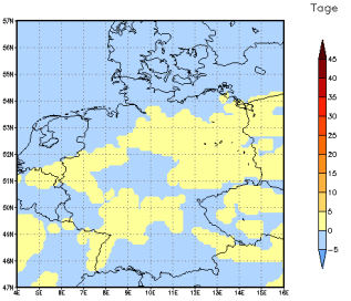 Gebietsmittel dieses Klimalaufs: 0 Tage