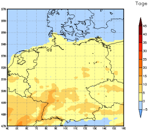 Gebietsmittel dieses Klimalaufs: +1 Tag