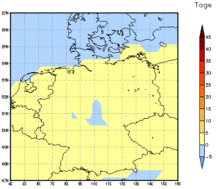 Gebietsmittel dieses Klimalaufs: 0 Tage