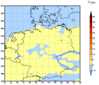 Gebietsmittel dieses Klimalaufs: 0 Tage