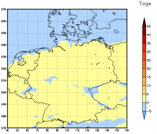 Gebietsmittel dieses Klimalaufs: 0 Tage