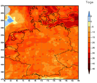 Gebietsmittel dieses Klimalaufs: -18 Tage