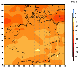 Gebietsmittel dieses Klimalaufs: -10 Tage