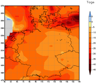 Gebietsmittel dieses Klimalaufs: -14 Tage