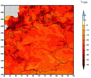 Gebietsmittel dieses Klimalaufs: -27 Tage