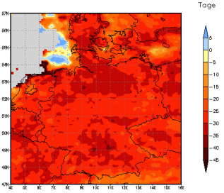 Gebietsmittel dieses Klimalaufs: -28 Tage