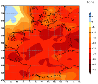 Gebietsmittel dieses Klimalaufs: -30 Tage