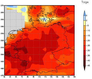 Gebietsmittel dieses Klimalaufs: -30 Tage