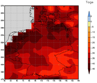 Gebietsmittel dieses Klimalaufs: -32 Tage