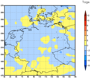 Gebietsmittel dieses Klimalaufs: 0 Tage