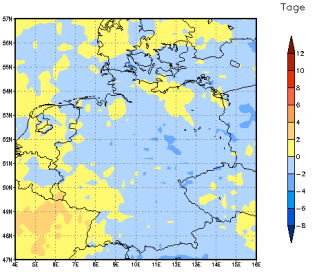 Gebietsmittel dieses Klimalaufs: 0 Tage