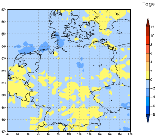 Gebietsmittel dieses Klimalaufs: 0 Tage