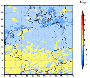 Gebietsmittel dieses Klimalaufs: 0 Tage