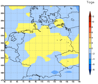 Gebietsmittel dieses Klimalaufs: 0 Tage