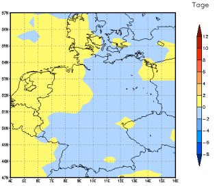 Gebietsmittel dieses Klimalaufs: 0 Tage