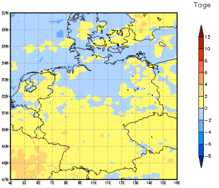 Gebietsmittel dieses Klimalaufs: +1 Tag