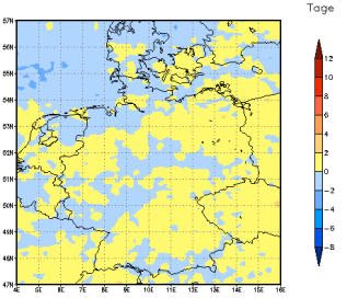 Gebietsmittel dieses Klimalaufs: 0 Tage